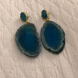 Blue Geo Earrings